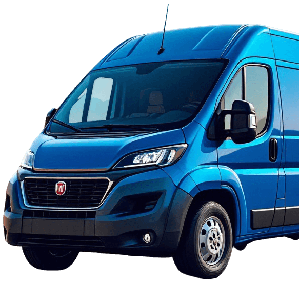 Transporter in Blau