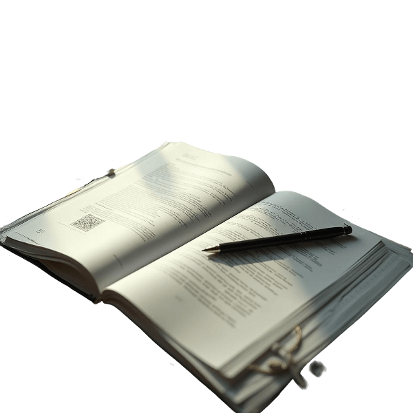 Buch mit Stift