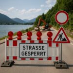 Straßensperre wegen Baustelle