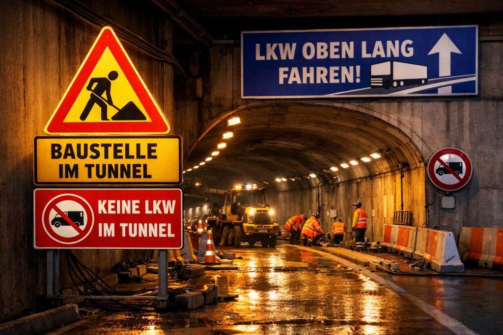 Tunnel Baustelle Landshuter Allee